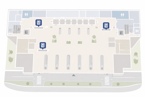 Map placeholder — ATM locations in Arrivals