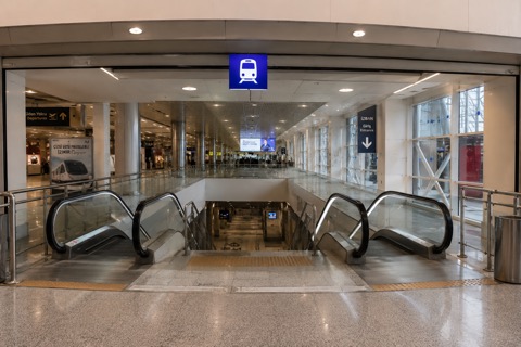 İZBAN station entrance at ADB