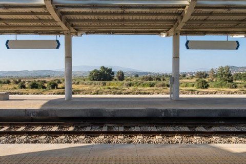 İZBAN station platform, toward Tepeköy